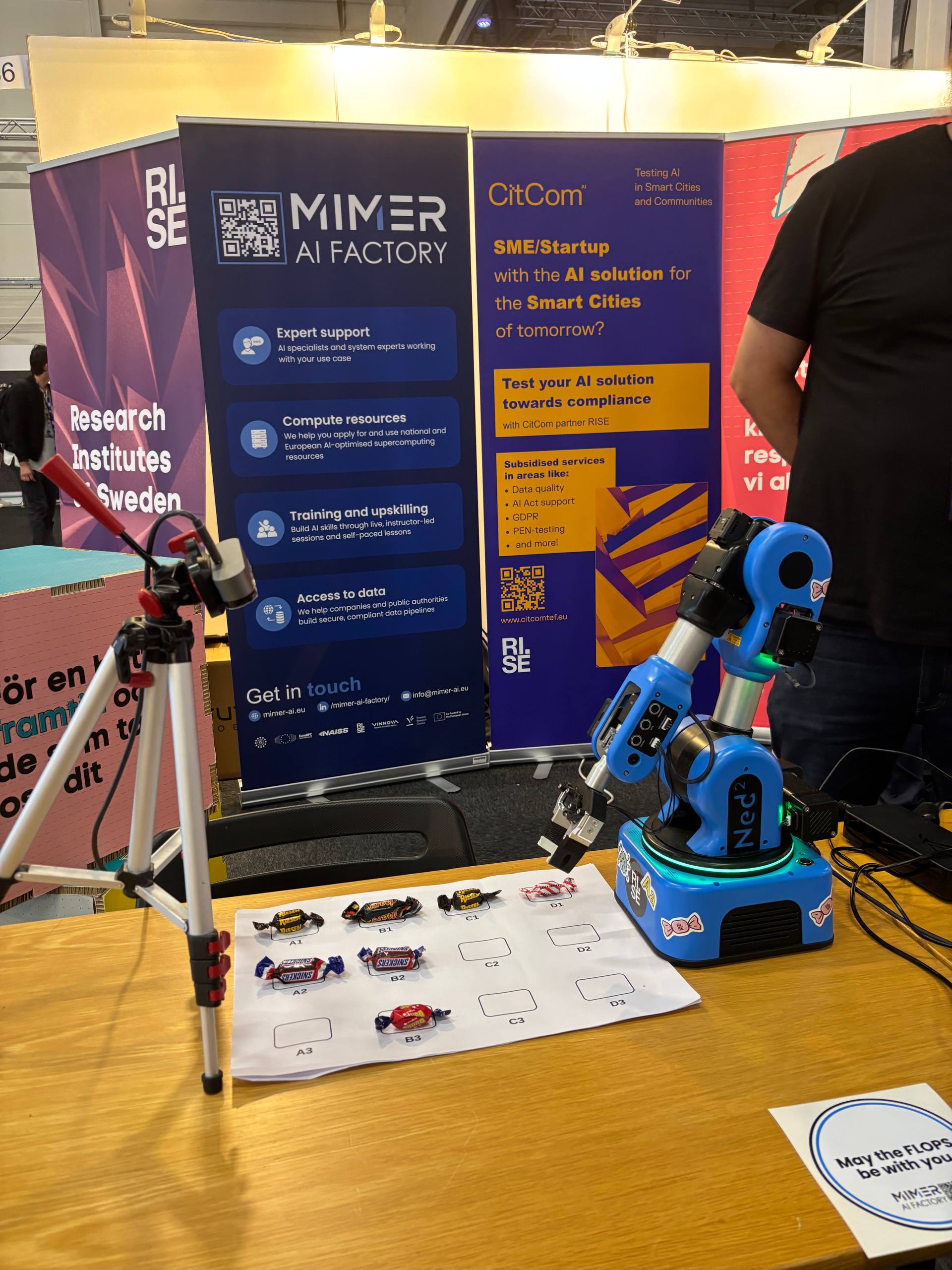 May the FLOPs be with you — MIMER AI Factory robot arm